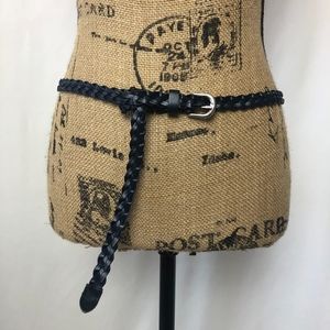 Braided Navy Blue Women's belt